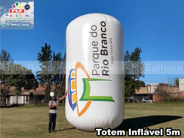 Totem inflável gigante promocional Parque do Rio Branco