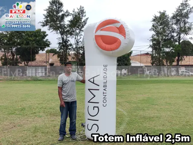 Totem inflável promocional personalizado Sigma Contabilidade