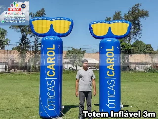 Totens infláveis personalizados Óticas Carol
